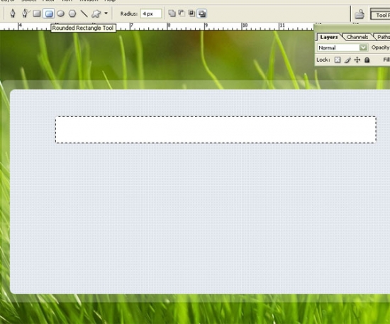 Glossy Grass Login Panel